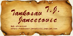Tankosav Jančetović vizit kartica